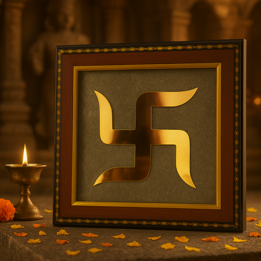 Sacred Swastik On Pyrite Frame