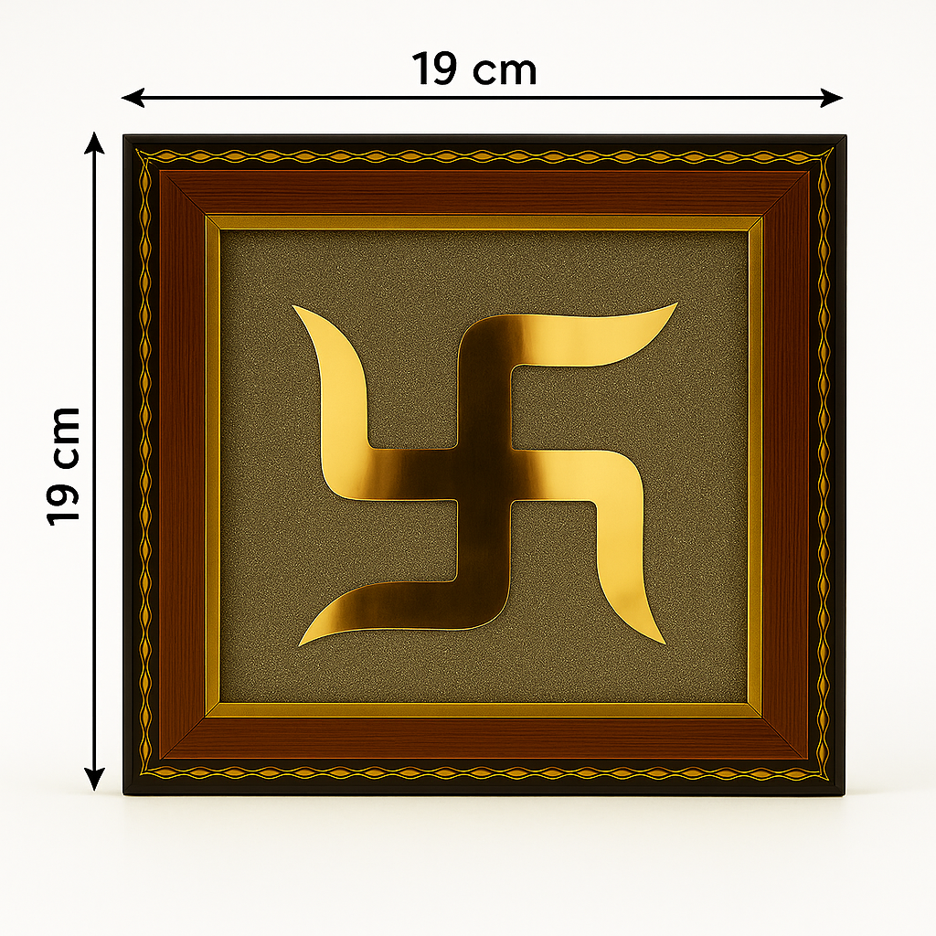 Sacred Swastik On Pyrite Frame