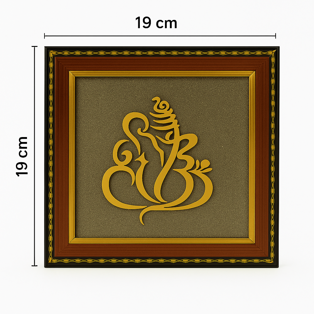 Lord Ganesha On Pyrite Frame