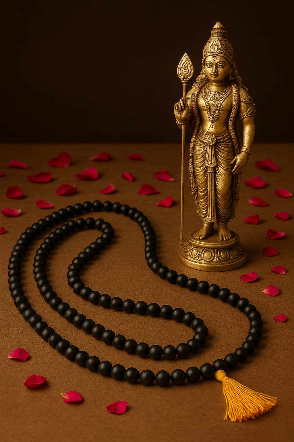 Original Karungali Malai 108-Beads - 8mm, Ebony Wood