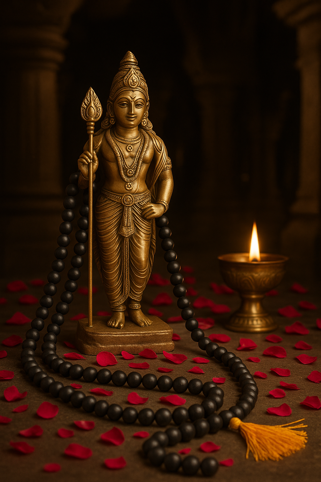 Original Karungali Malai 108-Beads - 8mm, Ebony Wood