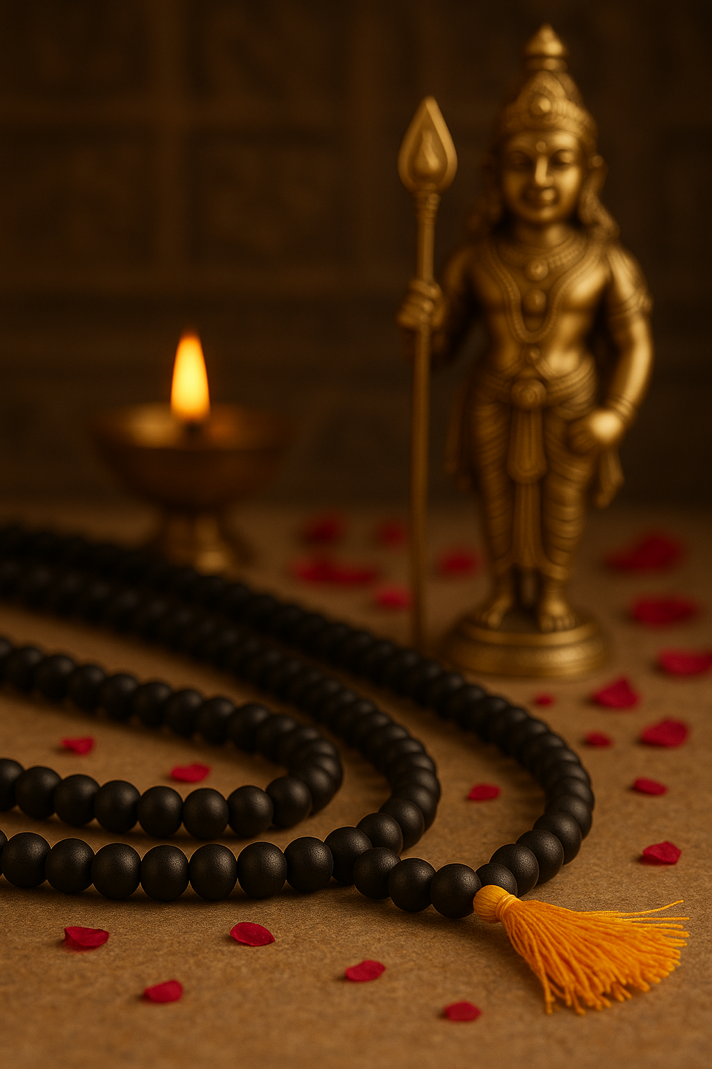 Original Karungali Malai 108-Beads - 8mm, Ebony Wood